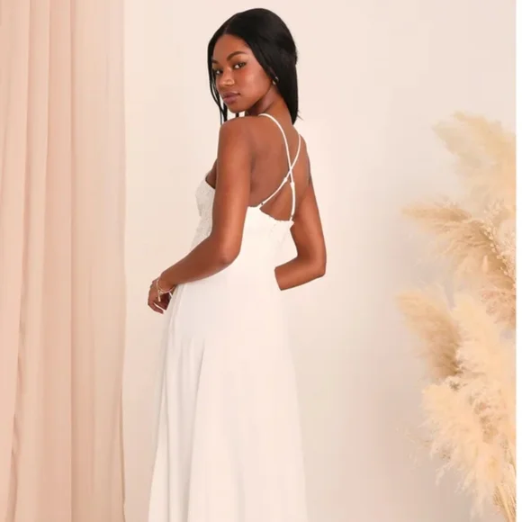 Lulus Madalyn White Lace Maxi Dress - Picture 3 of 6